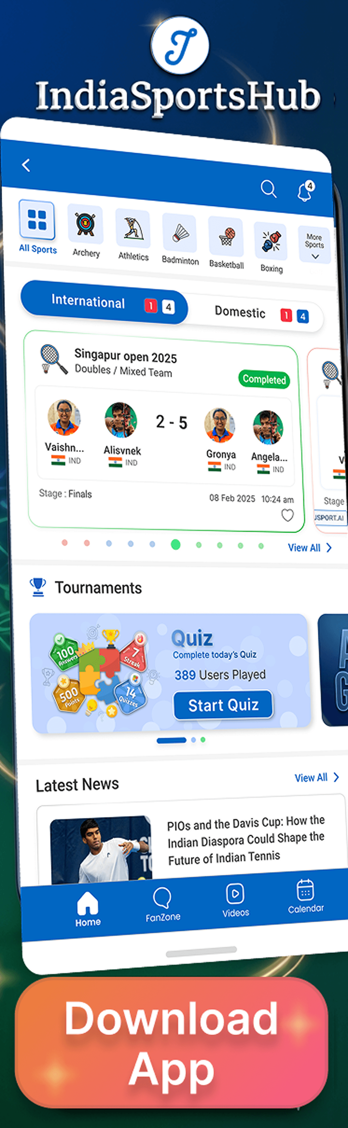 Download IndiaSportsHub app