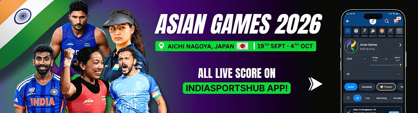 Asian Games 2026 — Aichi-Nagoya, Japan. Live scores on the IndiaSportsHub app