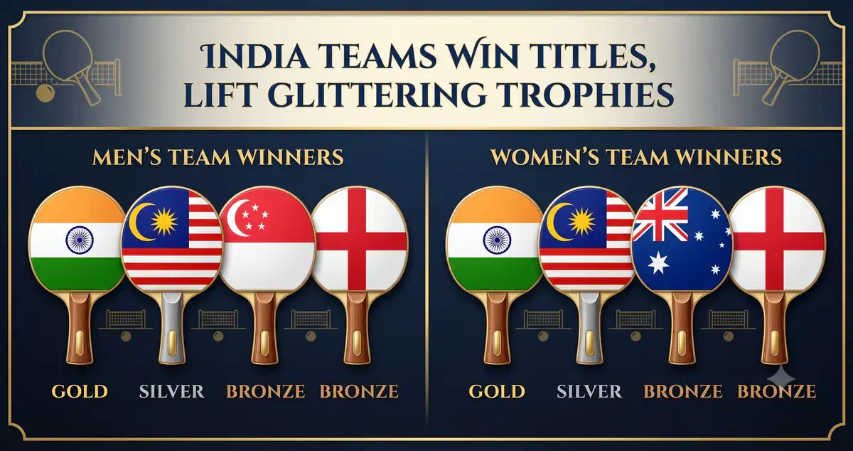 Dual Gold Triumph for India at 2026 Commonwealth Table Tennis Championships — Table Tennis news on IndiaSportsHub